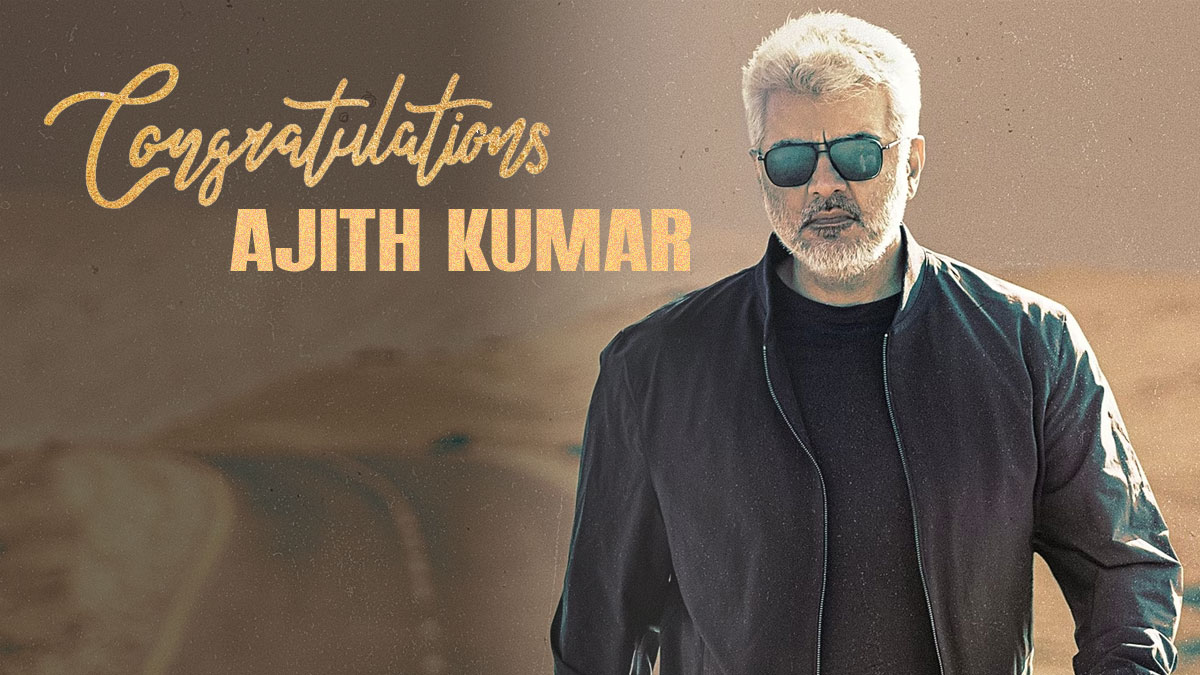 Ajith received the Padma Bhushan award.. Many congratulations..!