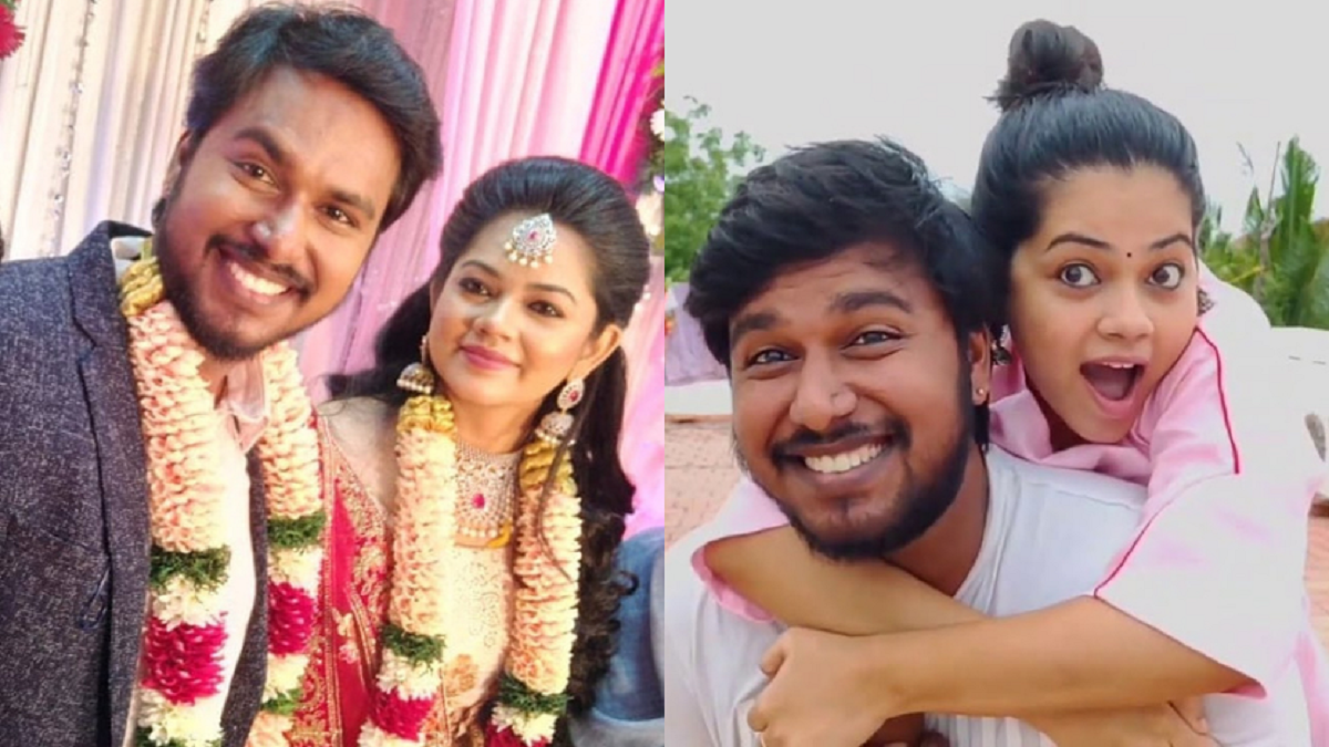 Anita Sampath in Maldives with her husband