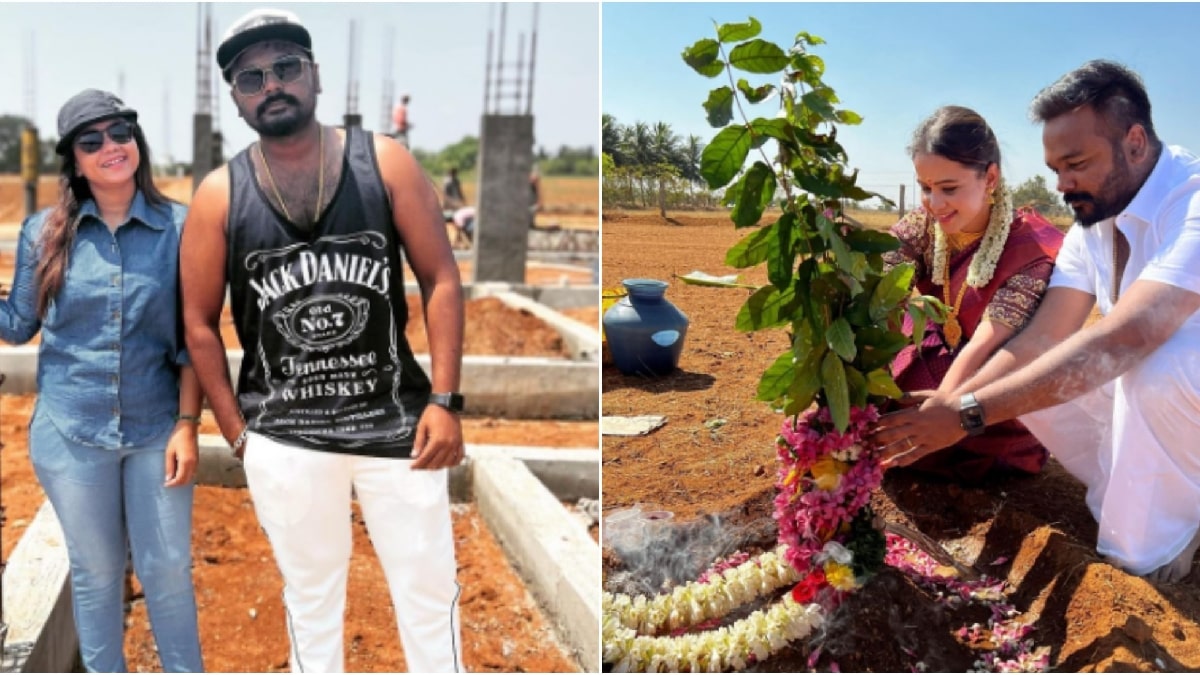 Here is a cute video of Manimegalai who went on vacation to a farm house with her husband..!!