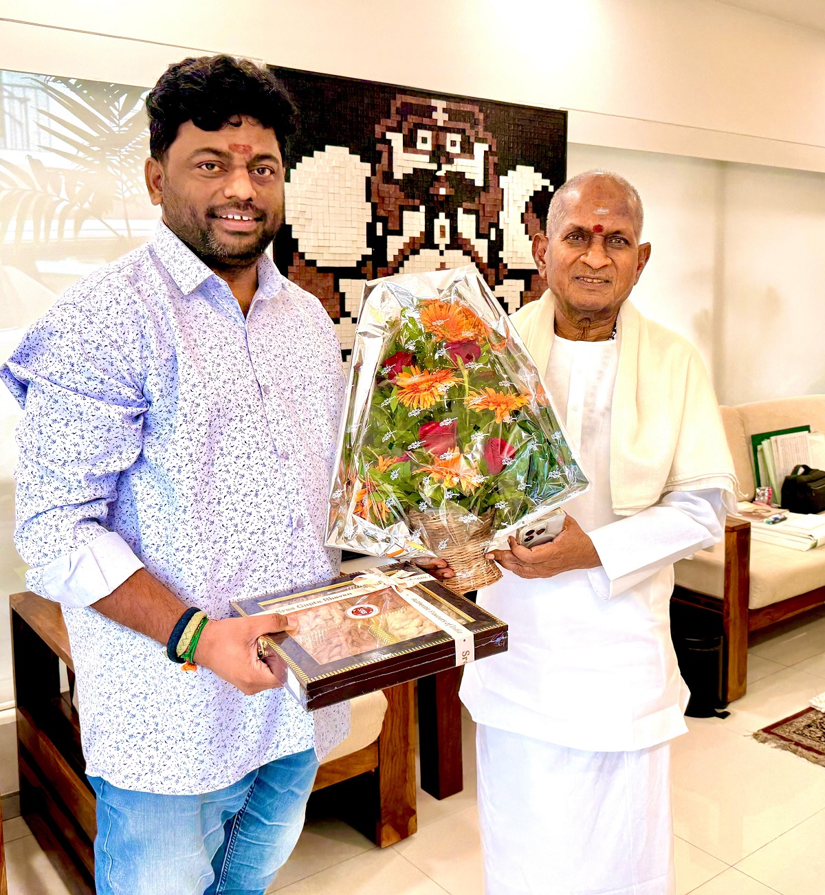 Music composer VR Swaminathan Rajesh was blessed by musician Ilayaraja