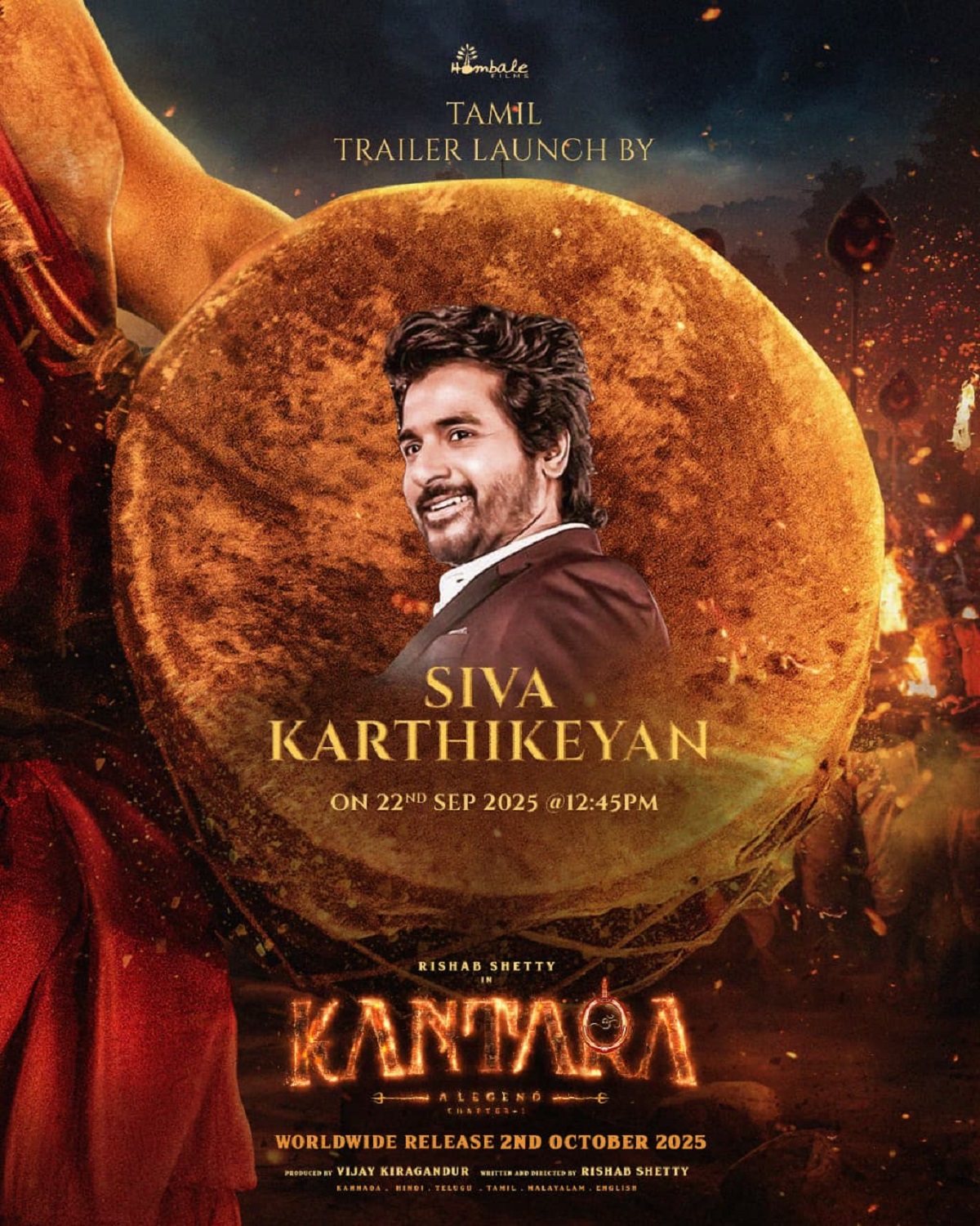 Sivakarthikeyan to Launch the Tamil Trailer of Kantara Chapter 1