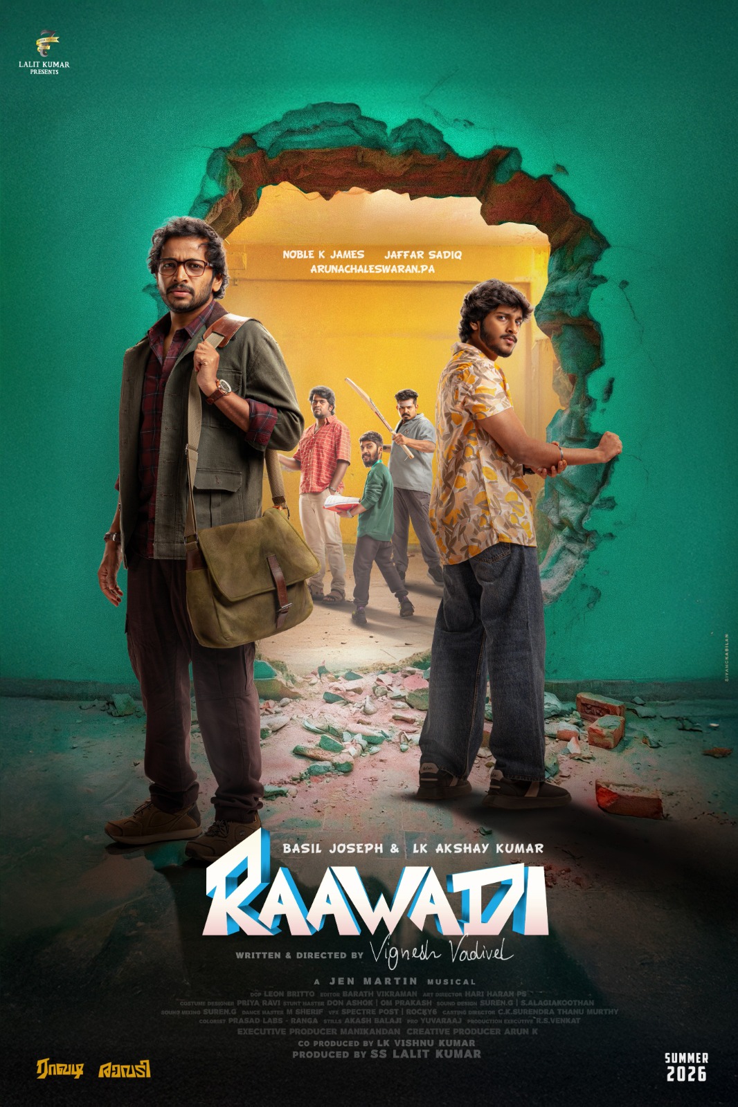 “Raawadi” starring Basil Joseph and L.K. Akshay Kumar in the lead roles, produced by S.S. Lalit Kumar of Seven Screen Studio, 